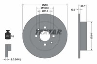 Textar Bremsscheiben Textar Ø 260Mm Voll FüR MG 92125300