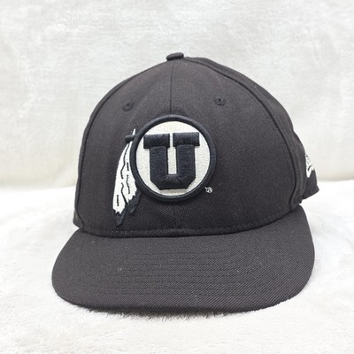 Utah Utes Hat Cap Wool Fitted 7 3/8 Black NCAA Football 59FIFTY New Era Mens
