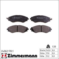 Zimmermann 24062.170.1 Bremsbelagsatz FüR Chevrolet Daewoo Rezzo Nubira Leganza