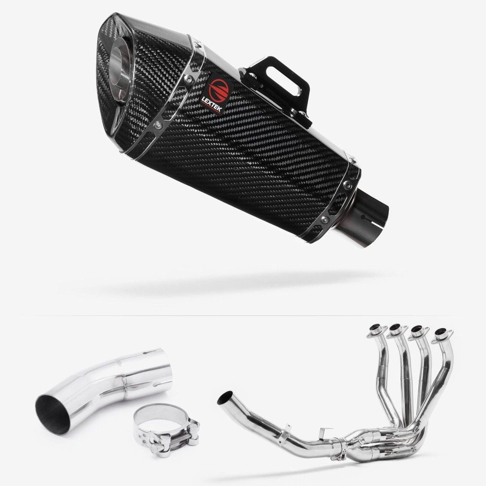 Lextek XP8C Carbon Fibre Exhaust System 210mm for Kawasaki Z900 RS (18-23)
