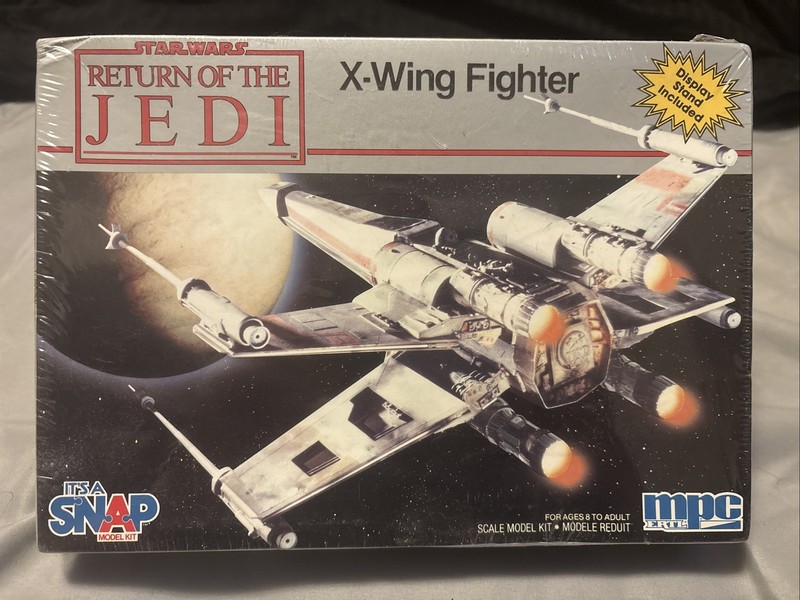 Vintage 1990 MPC Star Wars Return of the Jedi X-Wing Fighter Snap Model Kit Nib