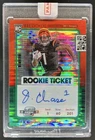 2021 Panini Contenders Optic Ja'Marr Chase RC Green Pulsar Ticket RPS Auto #/15