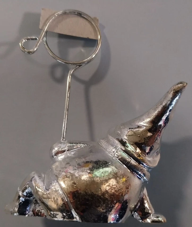 Segnaposto set 6 pezzi LF codice CH1362 Babbo Natale con pinza color argento - Immagine 2 di 4