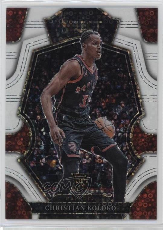 2022 Panini Select Premier Level White Disco Prizm 32/75 Christian Koloko 13fz