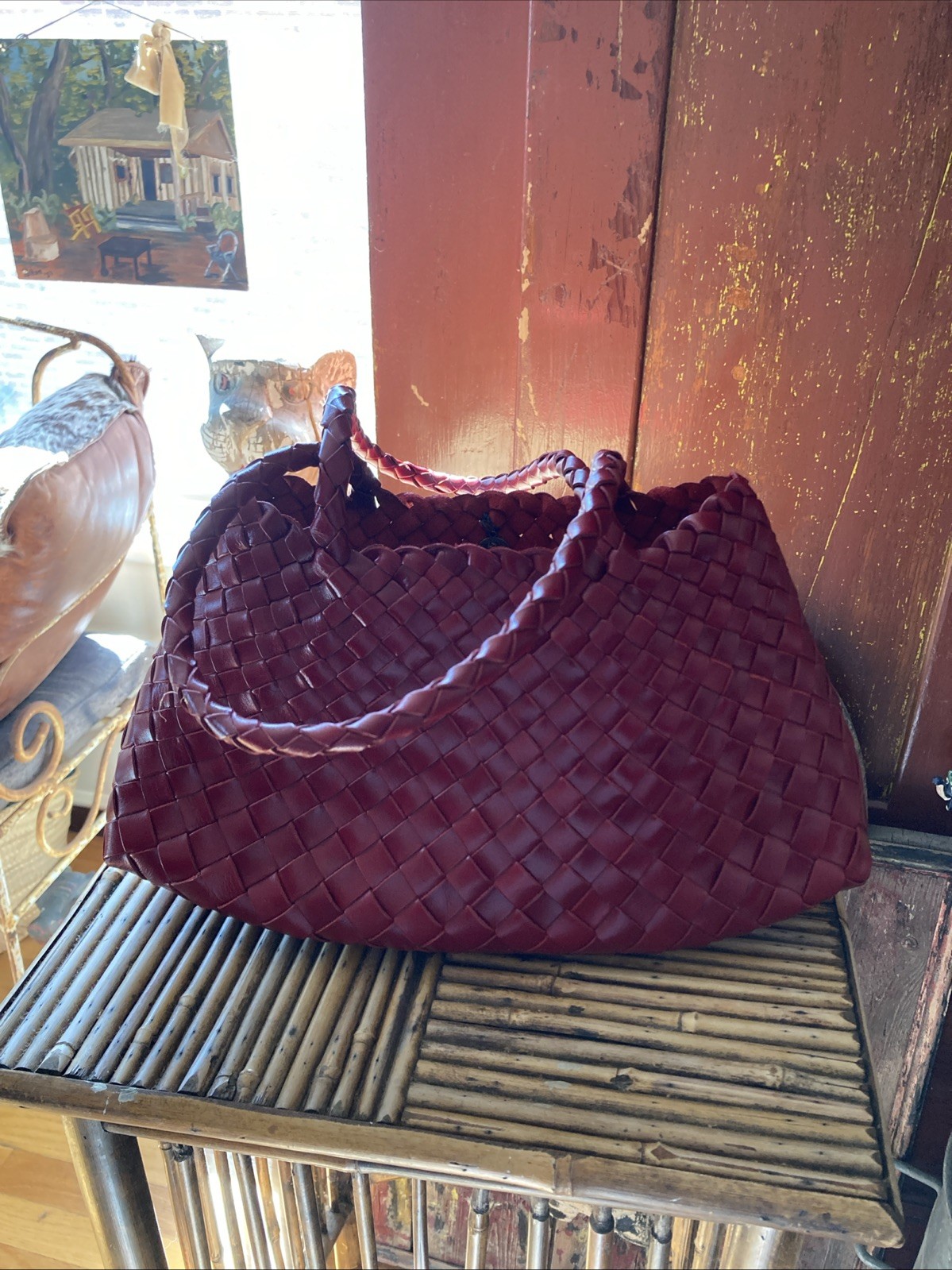 Dragon Diffusion Red Leather bag Medium With inse… - image 1