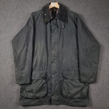 Giacca BARBOUR Border vintage uomo C42 blu navy cerato field coat A205 anni 90 1994