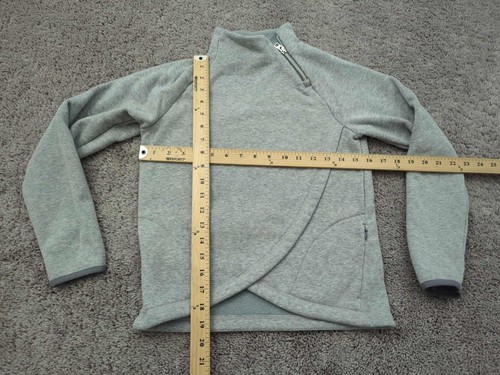 Athleta Girl Pullover Youth Girls Large Gray Cozy Karma Wrap 1/4 Zip Fleece - Picture 2 of 8