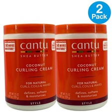 Cantu Shea Butter Coconut Curling Cream Defines Softens  Moisturizes 25 oz 2 P