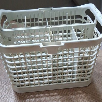 White Plastic Dishwasher Cutlery Basket Utensil Holder Insert, 1-Piece