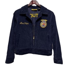 Vintage FFA Future Farmers of America Jacket w/ Pins Size 38 Corduroy