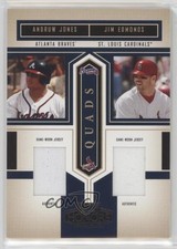 2004 Playoff Honors Quad Materials Andruw Jones Jim Edmonds Torii Hunter s5j