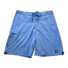 O'Rageous Swim Heather True Board Short Men SZ L Heather Azure Blue NWT