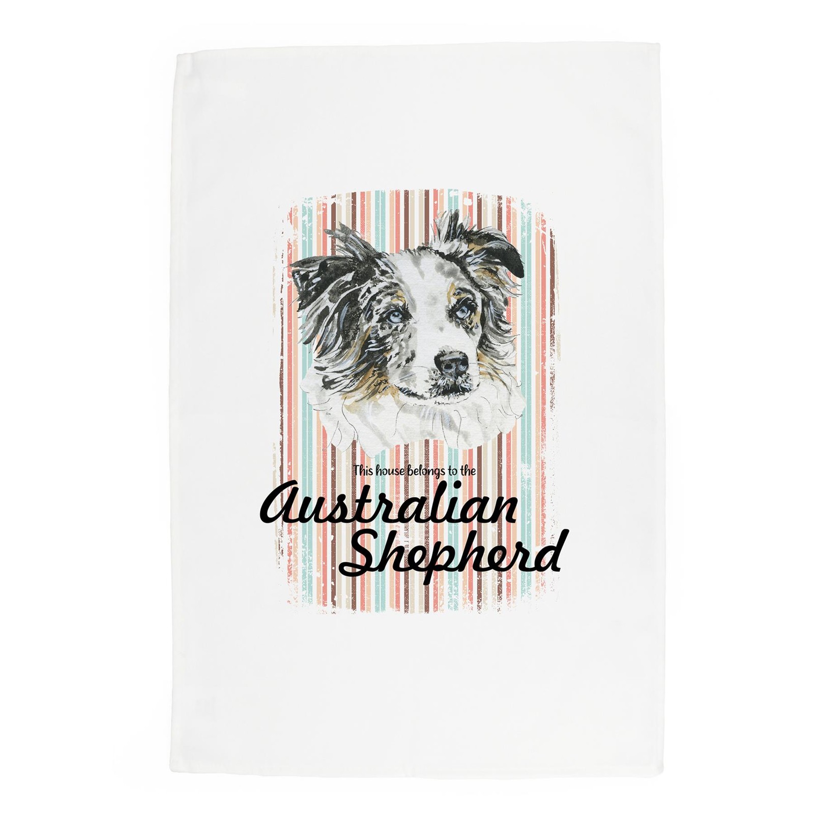 Australian Shepherd Tea Towel - Novelty Dog Themed Gift Kitchen Linen/Dish Cloth