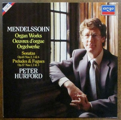 Mendelssohn: Organ Works LP (1986) Argo 414 420 (Holland) Peter Hurford