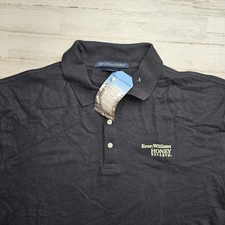 Evan Williams Honey Reserve Bourbon Black Polo Golf Shirt Men's XL Pima Cotton