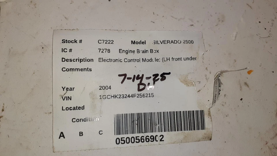 Used Engine Control Module (ECM) fits: 2004 Chevrolet Silverado 2500 pickup Elec Foto 2 de 4