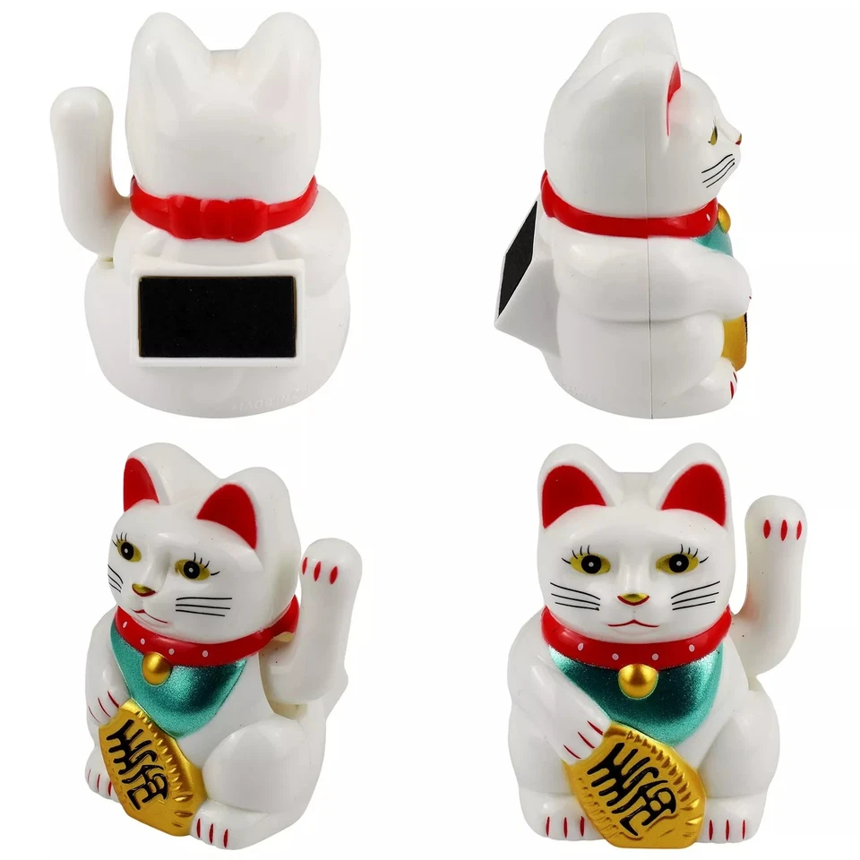 Glückskatze Mini Maneki-neko Winkekatze Solar 5cm - Bild 3 von 4