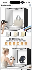 Light Box Photography 24"x24" with 240LED Lights and 4 Color Backdrops Photo Box