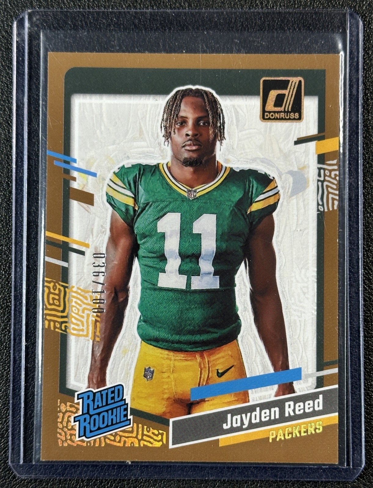 JAYDEN REED 2023 PANINI DONRUSS #15 RATED ROOKIE PORTRAIT STUDIO SERIES 36/100
