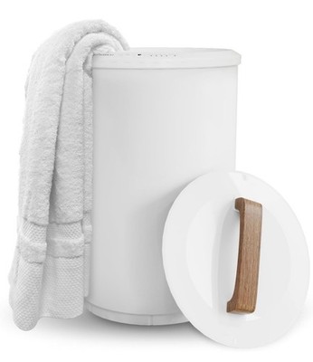 SAMEAT Heated Towel Warmers for Bathroom Large Towel Warmer Bucket, Wood Handle
