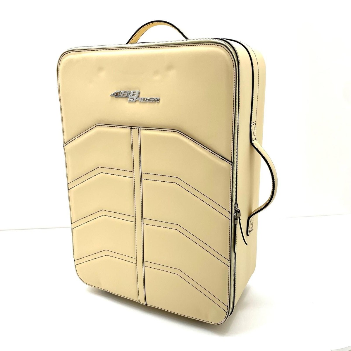 フェラーリ 488 スパイダー Ferrari SPIDER キャリーケース Ferrari 488 Spider Leather Carry Bag Trolley Case White With
