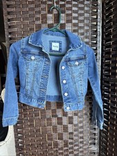 Mudd Girl's Long Sleeve Full Button Up Blue Denim Jean Jacket Size 7