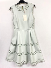 Ted Baker Skater Dress RRP £179.0 UK 8 Light Mint Embroidered Tiered dress 919