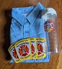 Lot 4 Patches - Cup - Obsolete Small Patch Baltimore City Shirt LS 17.5/33 BCFD