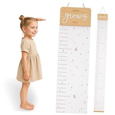 Beautiful Growth Chart for Wall - Cute Height Chart to Easily Track Your Beige