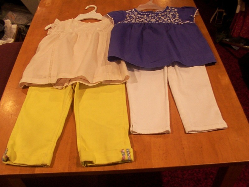 Lot of Mini Boden Capris & Embroidered Smocks-Sz. 5-6Yrs.