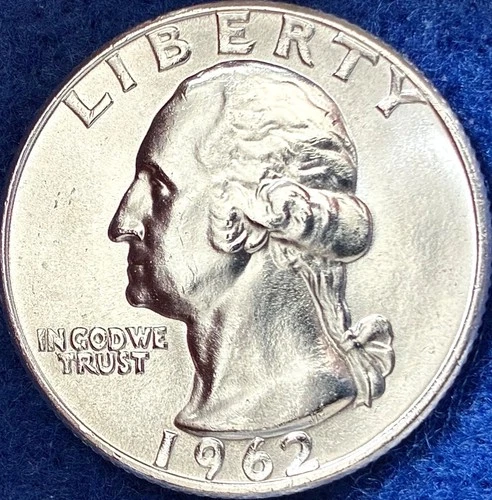 1962-D Washington Silver Quarter Ch BU++