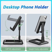 Adjustable Phone Tablet Desktop Stand Desk Holder Mount Cradle For iPhone iPad
