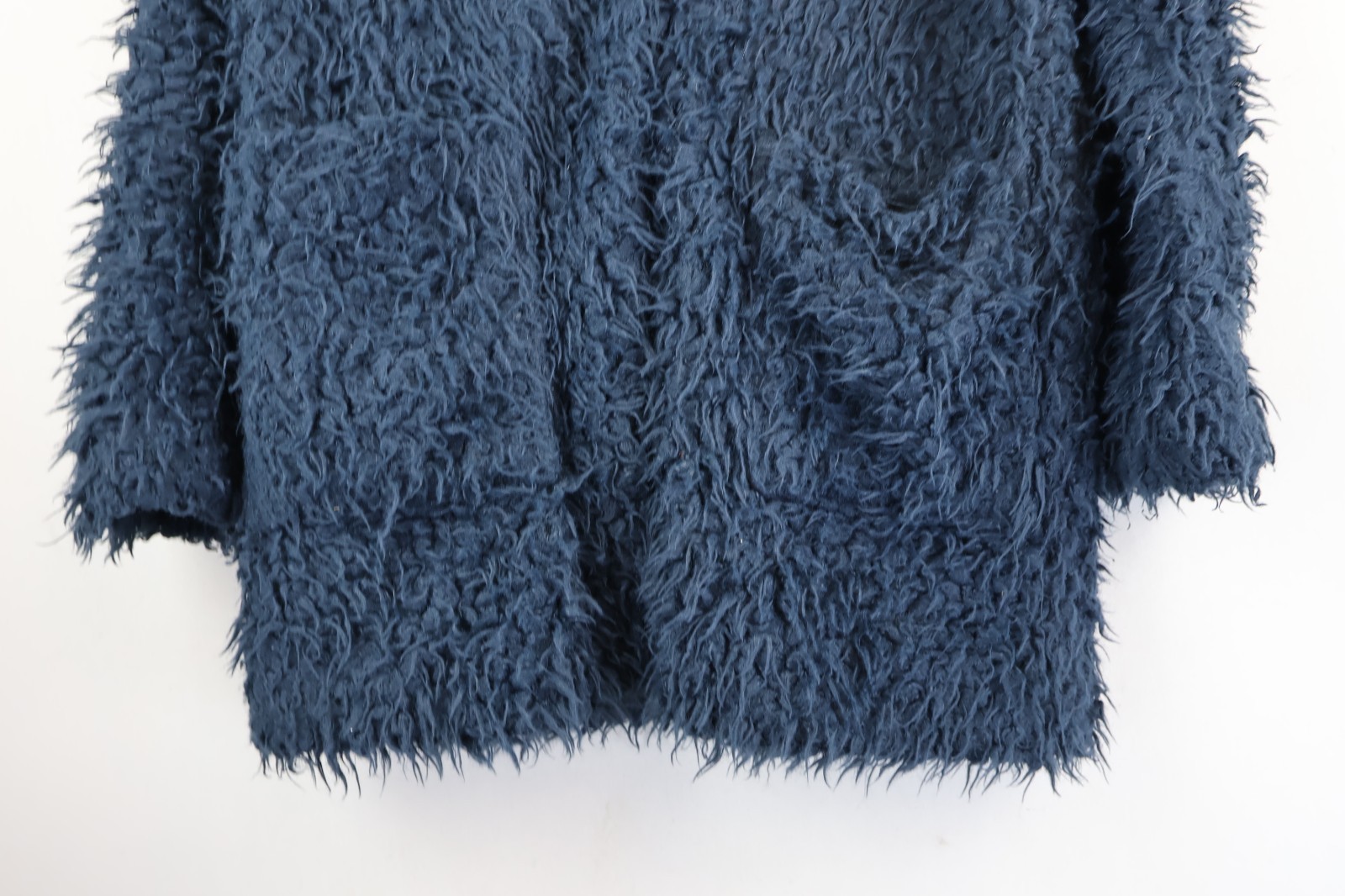 ZARA BASIC Blue Shearling Jacket size S Womens Ca… - image 3