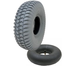 260x85 Gris Mobilité Scooter Pneu & Tube Set 3.00x4 P6023 Non Marquage Bande