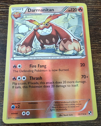 Darmanitan 25/114 Black & White Base Set Pokemon Reverse Holo NM-MINT