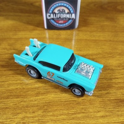 Hot Wheels Power Command '57 Chevy Turquoise Malaysia 1990 Goodrich Real Riders