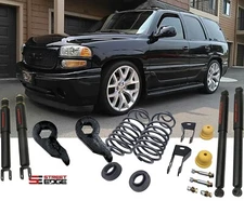 3" Front 4" Rear Drop Kit Keys Coils & Shocks 2000-2006 GMC Yukon