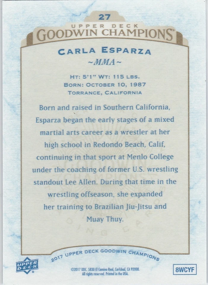 2017 CARLA ESPARZA Goodwin Champions Vertical Royal Blue #27 - Image 2 of 2