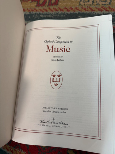 Oxford Companion to Music Collectors Edition 2002 Leather Bound - Picture 7 of 7