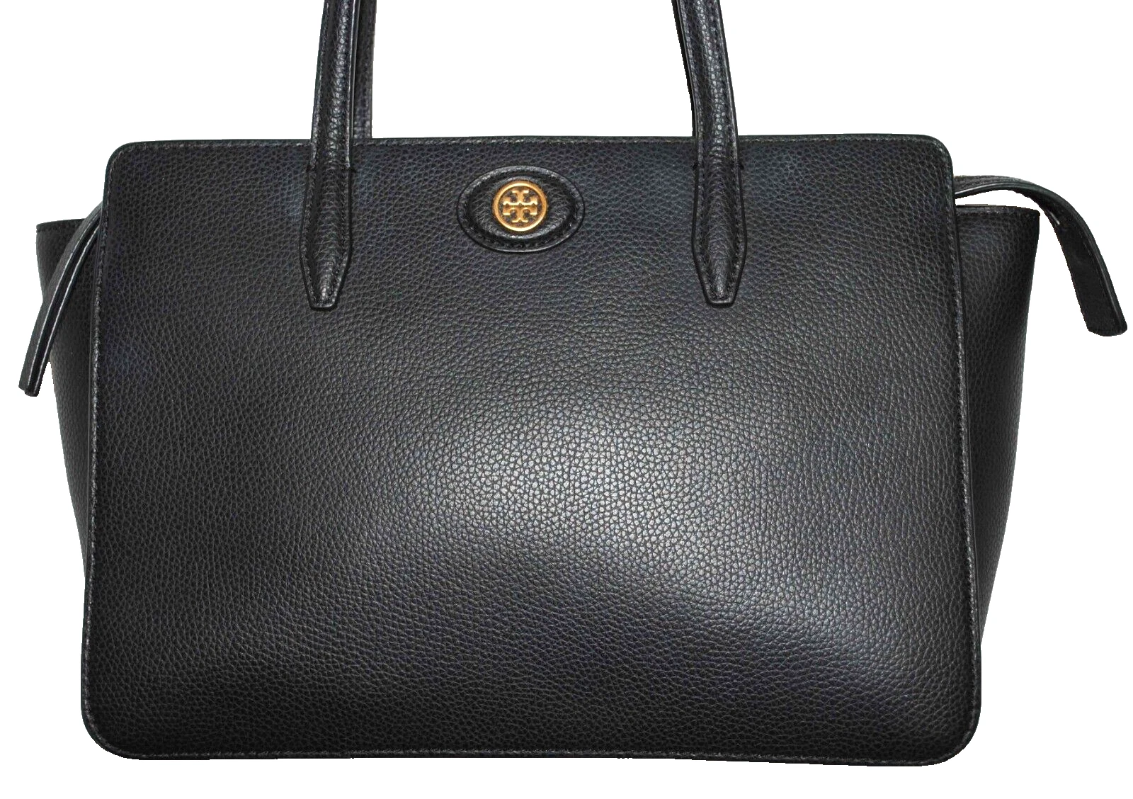 Tory Burch Robinson Borsa a tracolla piccola con zip in pelle nera e ciottoli $398