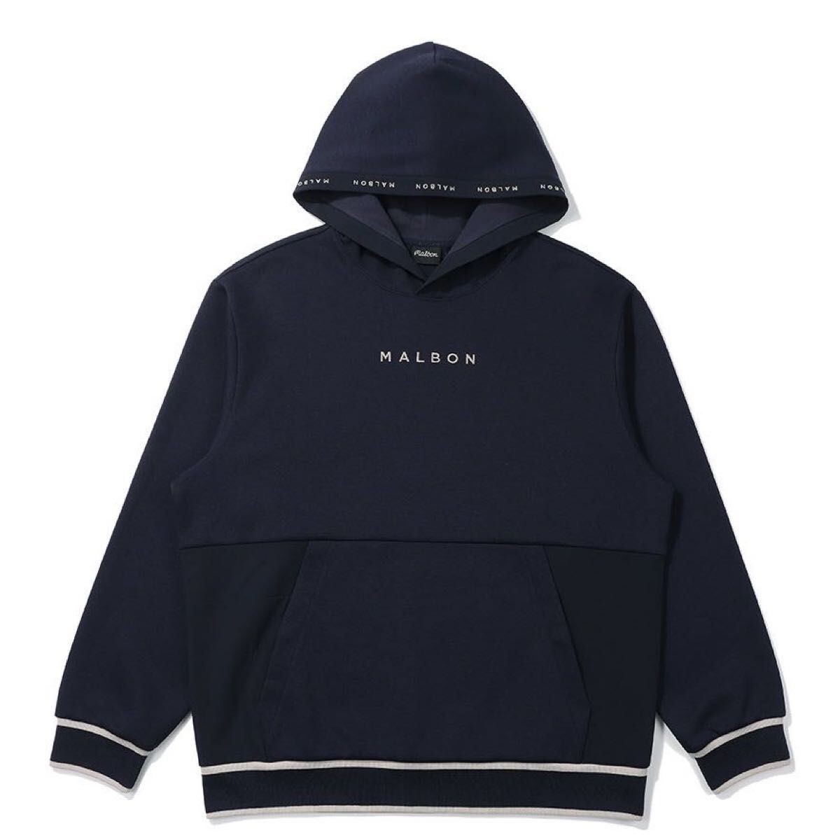 Malbon Golf Hoodie Menswear Hoodies Long Sleeve Tops Navy
