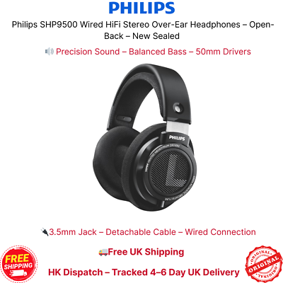 Over Ear Headphones Neodymium Drivers Philips Open Back Philips