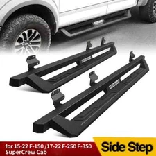 Running Boards for 17-25 F-250 F-350 Super Duty Crew Cab 4" Drop Side Step Bars
