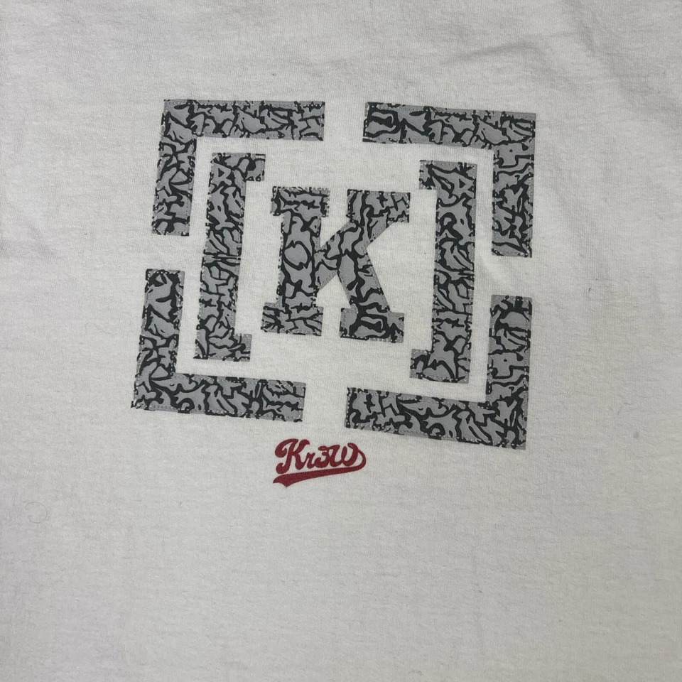 Kr3w Men's Size M Cement Puff Print Logo White T-Shirt Muska Reynolds - Image 2 of 4