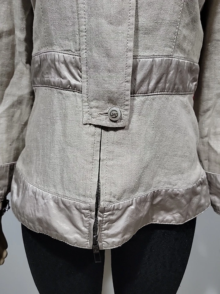 Chaqueta Blazer para Mujer Giorgio Armani Talla I 44/EE. UU. 10 Lino Estilo Safari #W Foto 4 de 4