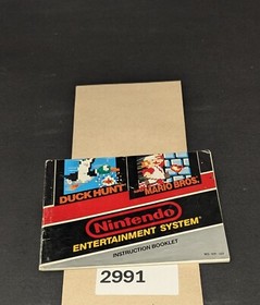 Duck Hunt and Super Mario Bros - Nintendo NES- Manual Only **NO GAME!