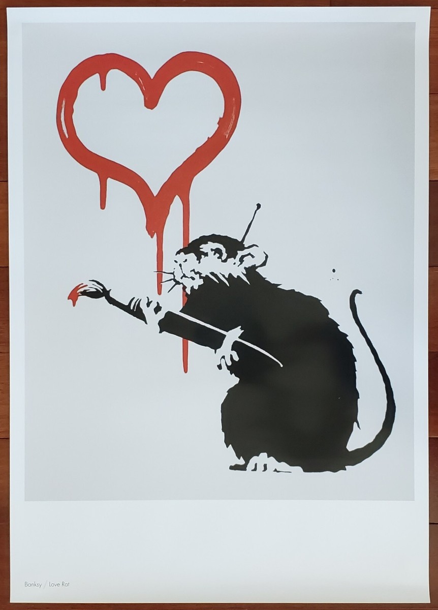 medicom toy banksy love rat sync. red 新品 Love Rat Banksy 1000% Bearbrick by Medicom