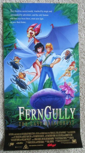 FERNGULLY ORIGINAL 1992 AUS DB MOVIE POSTER FLD EX