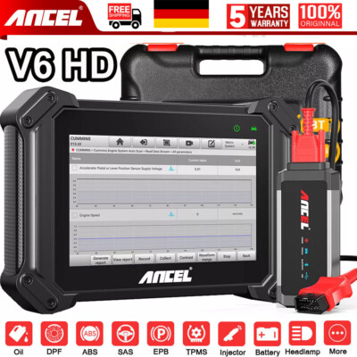 ANCEL V6 HD 8-32V LKW OBD2 Diagnosegerät Tool Auto Alle System DPF ECU Kodierung