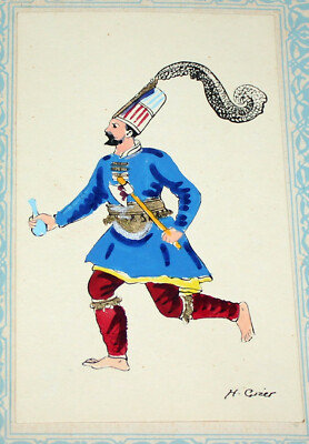 Sultan Messenger, Turkey 15th Century Ottoman Empire decor Folk Art CA2